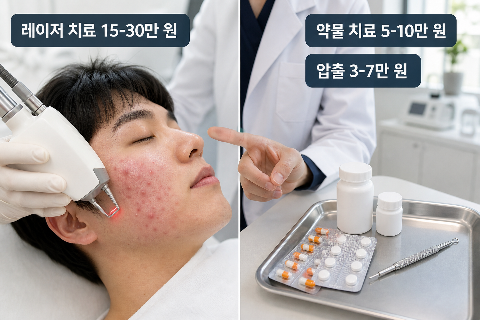 여드름치료 종류별 특징과 강남 피부과 추천 시술